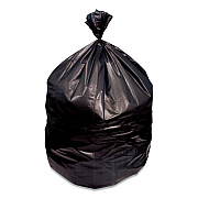 Heritage Eco Blend Max Can Liners, 30 gal, 1 mil, 30" x 36", Black, 25 Bags/Roll, 8 Rolls/Carton (HERL6036YKER1)