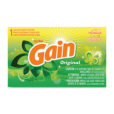 Gain Powder Laundry Detergent, Original Scent, 1.8 oz Box, 156 Boxes/Carton (PGC49338)