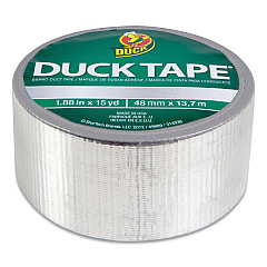 Duck Colored Duct Tape, 3" Core, 1.88" x 10 yds, Chrome (DUC280621)