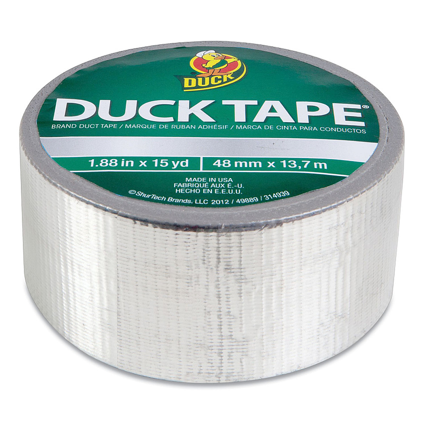 Duck Colored Duct Tape, 3" Core, 1.88" x 10 yds, Chrome (DUC280621)