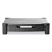 Mind Reader Monitor Stand Riser with Drawer, 17" x 13" x 3.75", Black, Supports 22 lbs (EMSDRPLMONSTBLK)