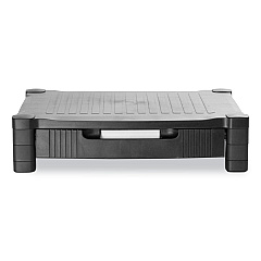 Mind Reader Monitor Stand Riser with Drawer, 17" x 13" x 3.75", Black, Supports 22 lbs (EMSDRPLMONSTBLK)