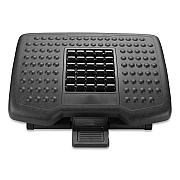 Mind Reader Adjustable Height Footrest with Rollers for Massage, 18w x 14d x 4.25h, Black (EMSFTROLLBLK)