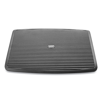 Mind Reader Adjustable Height Ergonomic Footrest, 17.62w x 14d x 3.75h, Black (EMSFTLINEBLK)