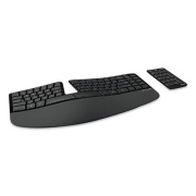 Microsoft Sculpt Ergonomic Wireless Keyboard, 104 Keys, Black (5KV00001)