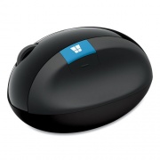 Microsoft Sculpt Ergonomic Wireless Optical Mouse, 2.4 GHz Frequency/10 ft Wireless Range, Right Hand Use, Black (L6V00001)