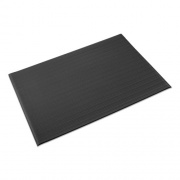 Crown Ribbed Vinyl Anti-Fatigue Mat, 24 x 36, Black (FL2436BK)