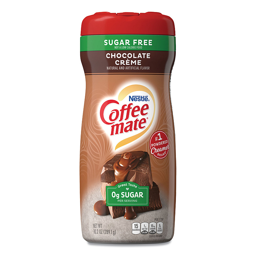 Coffee-mate Sugar Free Chocolate Creme Powdered Creamer, 10.2 oz, 6/Carton (NES59573CT)