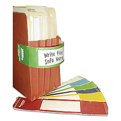 Tabbies File Pocket Handles, 9.63 x 2, Green/White,  4/Sheet, 12 Sheets/Pack (TAB68809)
