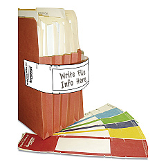 Tabbies File Pocket Handles, 9.63 x 2, White, 4/Sheet, 12 Sheets/Pack (TAB68815)