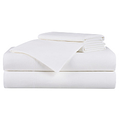 Aston & Arden Linacel Sheet Set Cali-king White, 4 Piece Set (P-SS-LNCALKG-WH)