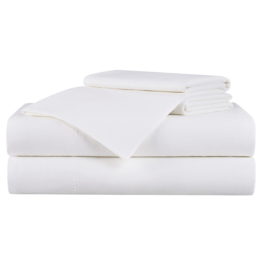 Aston & Arden Linacel Sheet Set Cali-king White, 4 Piece Set (P-SS-LNCALKG-WH)
