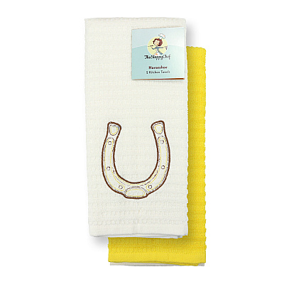 Sc Lucky Embroidered Kitchen Towel 16x26 Horseshoe, Case Of 40 Sets (SC-KT2-HS-CS)