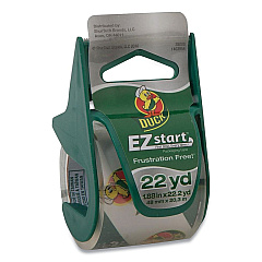 Duck EZ Start Premium Packaging Tape with Dispenser, 3" Core, 1.88" x 22.2 yds, Clear, 6/Pack (DUC8249227727)