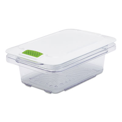 Rubbermaid Commercial FreshWorks Produce Saver, 3 gal, 12 x 6.3 x 6.79, Clear/Green (2052879)
