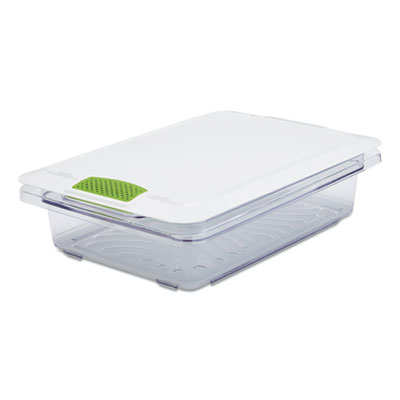 Rubbermaid Commercial FreshWorks Produce Saver, 8 gal, 18 x 6.3 x 6.79, Clear/Green (2052931)