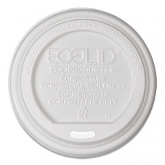Eco-Products EcoLid Renewable/Compostable Hot Cup Lids, PLA, Fits 8 oz Hot Cups, 50/Packs, 16 Packs/Carton (EPECOLID8)