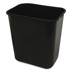 Impact Soft-Sided Wastebasket, 28 qt, Polyethylene, Black (IMP77025)