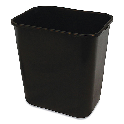 Impact Soft-Sided Wastebasket, 28 qt, Polyethylene, Black (IMP77025)