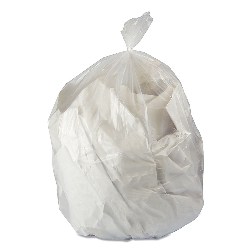 Heritage Linear Low-Density Can Liners, 60 gal, 4 mil, 38" x 63", Clear, 35/Carton (HERK7663GC)