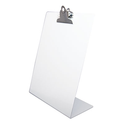Saunders Free Standing Clipboard, Portrait Orientation, 1" Clip Capacity, Holds 8.5 x 11 Sheets, White (22525)