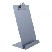 Saunders Free Standing Clipboard and Tablet Stand, 1" Clip Capacity, Memo Size: Holds 6 x 9 Sheets, Silver (22529)