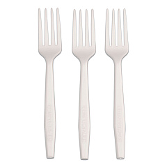 AmerCareRoyal Cpla Cutlery, Fork, White, Unwrapped, 1,000/carton (RPPL1801W)