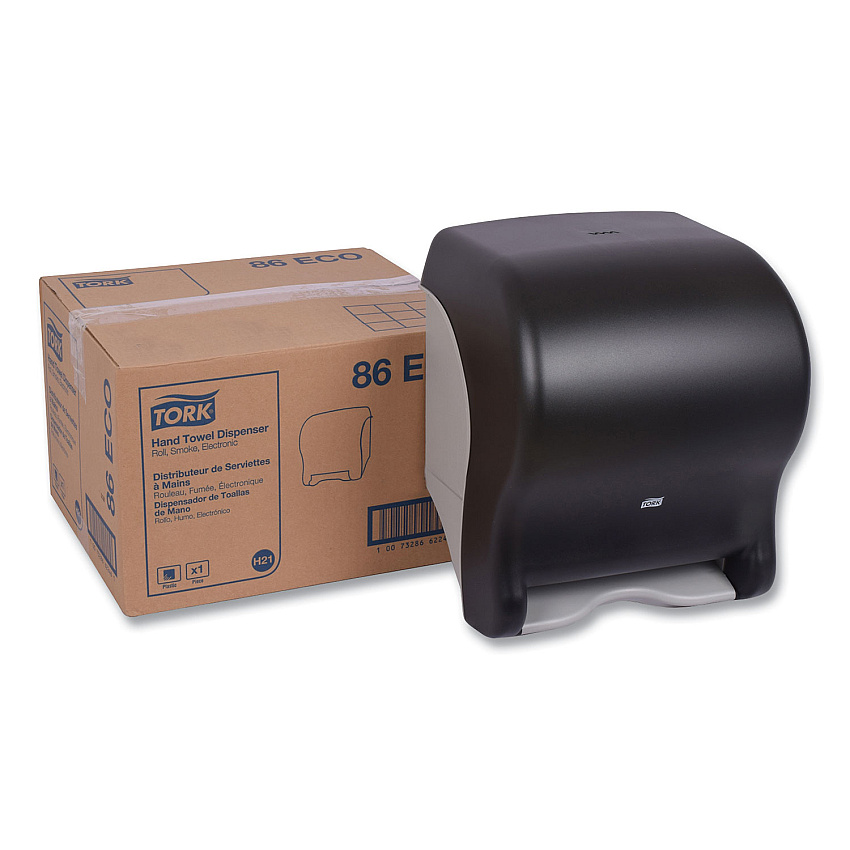 Tork Hand Towel Dispenser, Electronic, 11.78 x 9.12 x 14.39, Translucent Smoke (TRK86ECO)