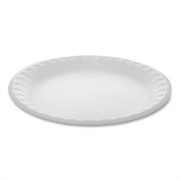 Pactiv Evergreen Placesetter Satin Non-Laminated Foam Dinnerware, Plate, 9" dia, White, 500/Carton (0TH10009)