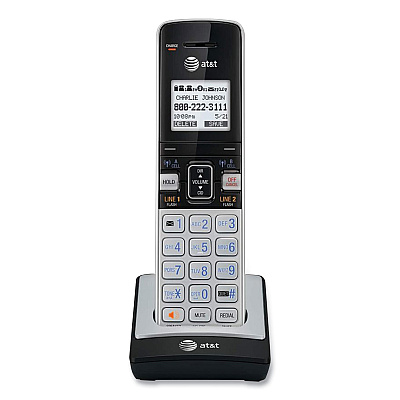 AT&T TL86003 Cordless Telephone Handset for the TL86103 System, Silver/Black