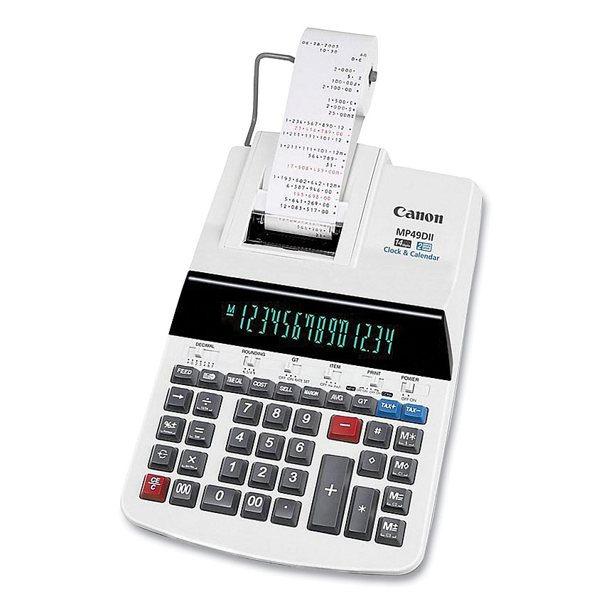 Canon MP49-DII 14-Digit Desktop Calculator, Black/Red Print, 4.8 Lines/Sec (CNM8708B001)
