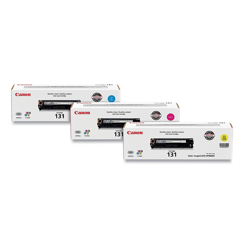 Canon 2392928 (CRG-131) Toner, 1,500 Page-Yield, Cyan/Magenta/Yellow (CNMCART131BNDL)