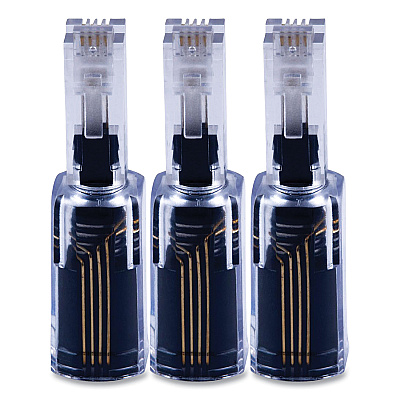 Power Gear Handset Detangler, Black, 3/Pack (PWG3005786375)