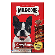 Milk-Bone Small Sized GravyBones Dog Biscuits, Bacon; Beef; Chicken; Liver, 19 oz (SMU94203)