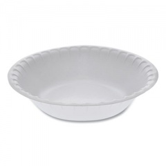 Pactiv Evergreen Placesetter Satin Non-Laminated Foam Dinnerware, Bowl, 30 oz, 5" dia, White, 450/Carton (YTH100300000)