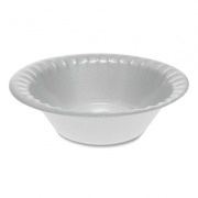 Pactiv Evergreen Placesetter Deluxe Laminated Foam Dinnerware, Bowl, 12 oz, 6" dia, White, 1,000/Carton (YTK100120000)