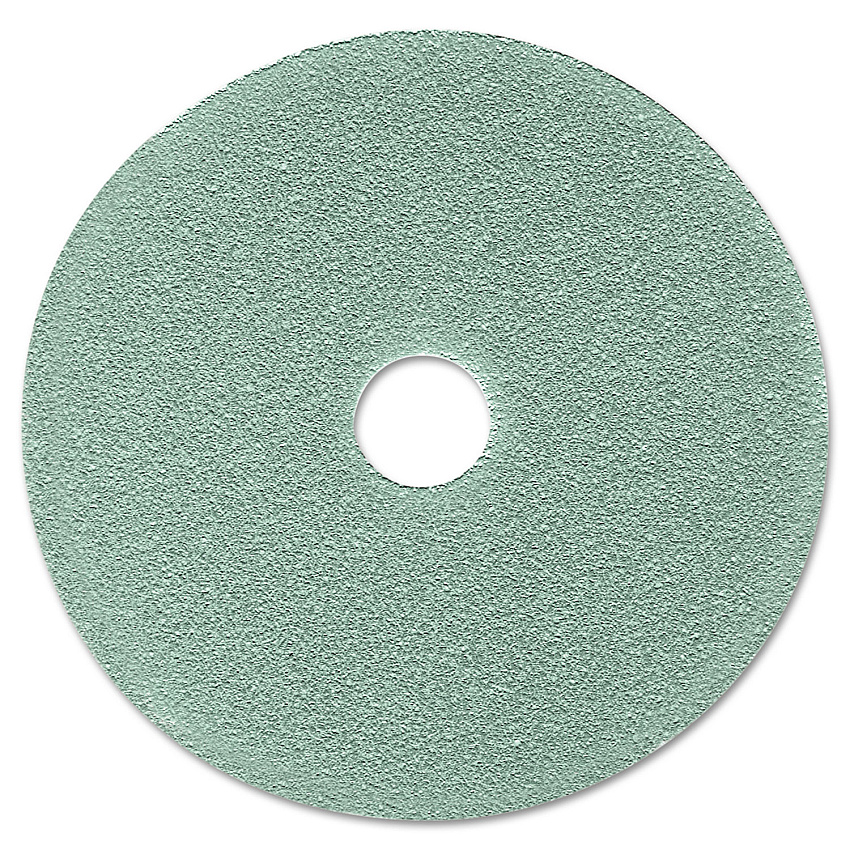 3M Ultra High-Speed Floor Burnishing Pads 3100, 19" Diameter, Aqua, 5/carton (MMM08752)