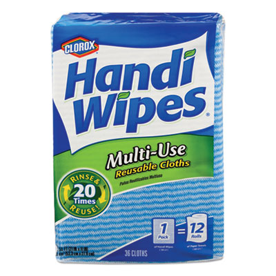 Clorox Handi Wipes, 21 X 11, Blue, 36 Wipes/pack, 4 Packs/carton (CLO78225)