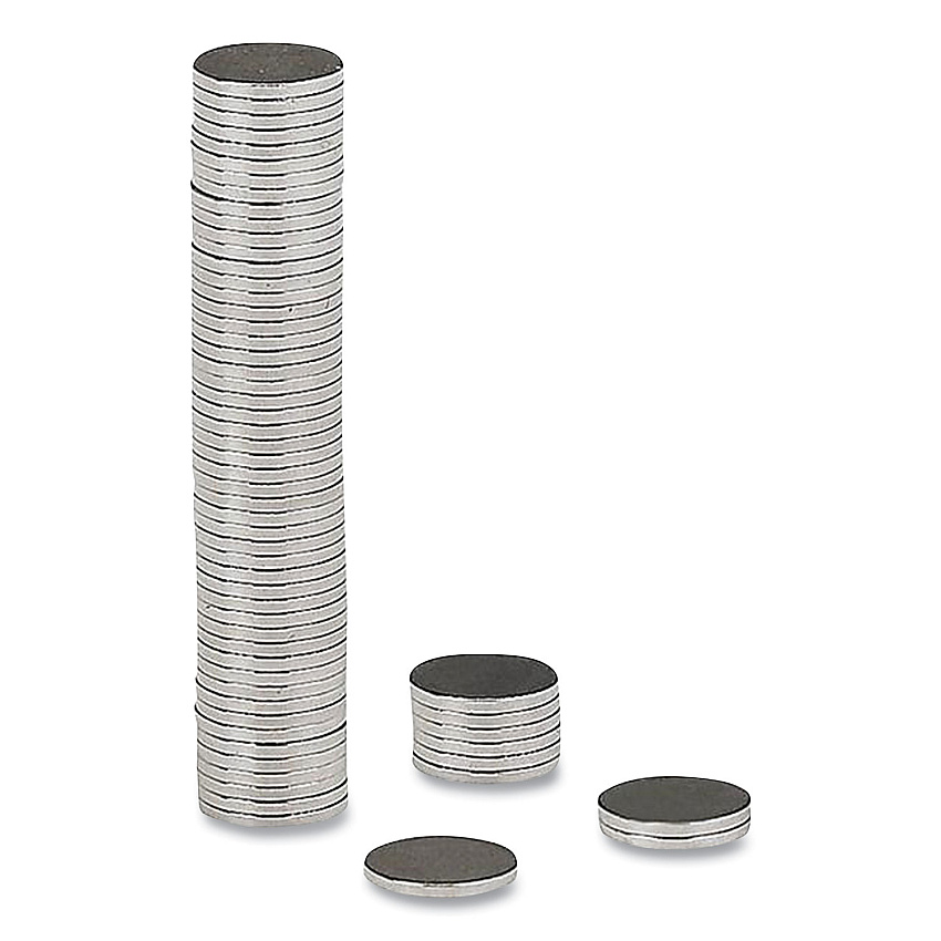 Quartet Matrix Magnets, Circles, Silver, 0.38" Diameter, 50/Pack (QRTSM50)