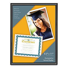 Victory Light U-Channel Document Frame, 8.5 x 11, Black (VLUVS4503B811B)