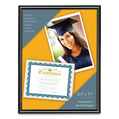 Victory Light U-Channel Document Frame, 8.5 x 11, Black (VLUVS4503B811B)
