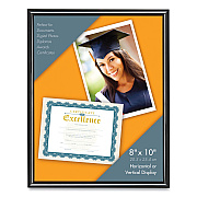 Victory Light U-Channel Document Frame, 8 X 10, Black (VLUVS4503B810B)