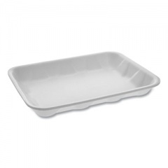 Pactiv Evergreen Meat Tray, #4D, 9.5 x 7 x 1.25, White, 500/Carton (0TF104D10000)
