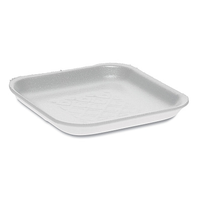 Pactiv Evergreen Supermarket Tray, #1S, 5.1 x 5.1 x 0.65, White, Foam, 1,000/Carton (PCT0TF101S00000)