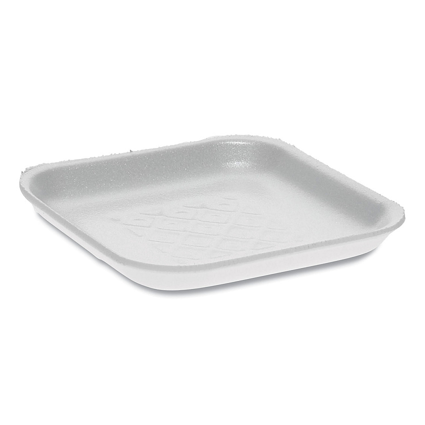 Pactiv Evergreen Supermarket Tray, #1S, 5.1 x 5.1 x 0.65, White, Foam, 1,000/Carton (PCT0TF101S00000)