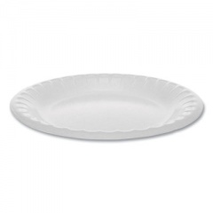 Pactiv Evergreen Placesetter Deluxe Laminated Foam Dinnerware, Plate, 6" dia, White, 1,000/Carton (0TK100060000)