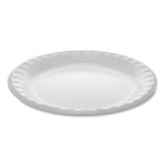 Pactiv Evergreen Placesetter Deluxe Laminated Foam Dinnerware, Plate, 8.88" dia, White, 500/Carton (YTK100090000)