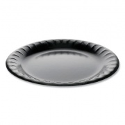 Pactiv Evergreen Placesetter Deluxe Laminated Foam Dinnerware, Plate, 9" dia, Black, 500/Carton (YTKB00090000)