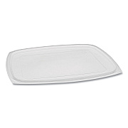 Pactiv Evergreen Showcase Deli Container Lid, Flat Lid For 3-Compartment 48/64 oz Containers, 9 x 7.38 x 0.19, Clear, Plastic, 220/Carton (PCTYCI85300)