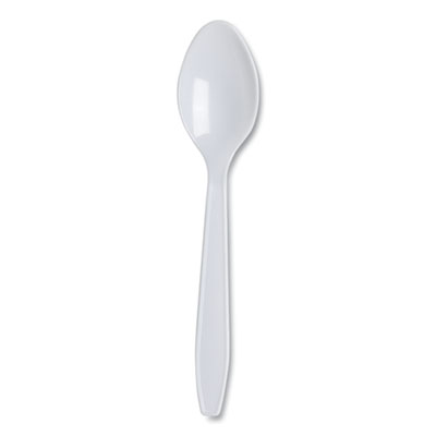 Lightweight Polystyrene Cutlery, Teaspoon, White, 1,000/Carton (DXELT21)